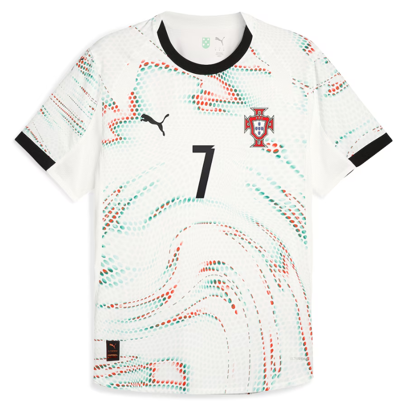Cristiano Ronaldo Portugal National Team Puma 2025 Away Authentic Jersey - White